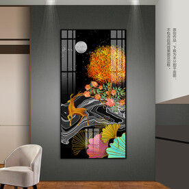 现代抽象客厅玄关装饰画无框画