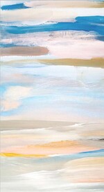 现代北欧风抽象水墨油画风景玄关