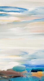 现代北欧风抽象水墨油画风景玄关