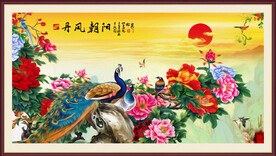 富贵花开油画