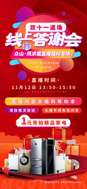 地产/电商活动答谢会抽奖海报