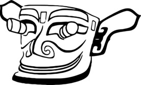 出土文物面具纹样变形