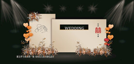 香槟色婚礼迎宾区