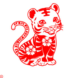 虎年窗花剪纸