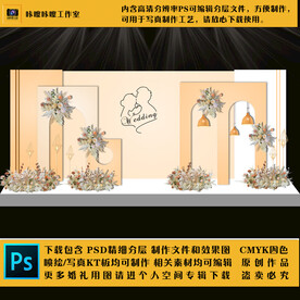婚礼现场KT板布置