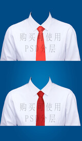 女衬衫红领带证件照衣服素材