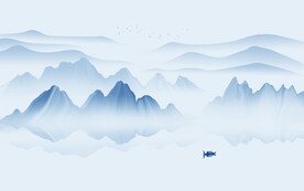 新中式山水画 