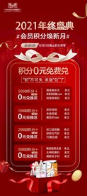医美年终积分活动展架海报