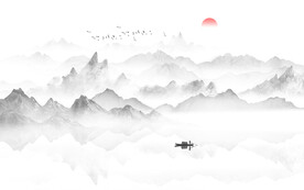 水墨山水画