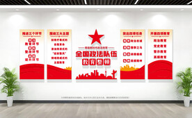 政法队伍教育整顿文化墙展板