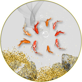 晶瓷画 鲤鱼