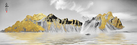 晶瓷画抽象画山水风景画