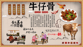 牛仔骨背景墙