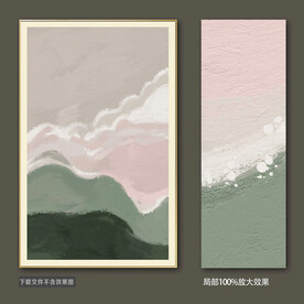 抽象油画装饰画轻奢手绘极简画