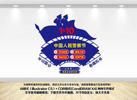 警察节展板