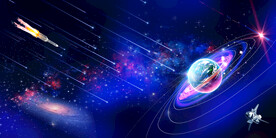 梦幻星空儿童房背景墙