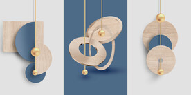 晶瓷画圆形几何抽象图