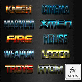 影视光泽特效字ASL样式模板