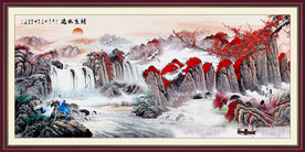 靠山风水画