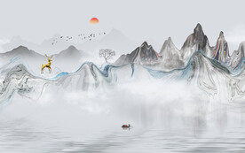 抽象山水画