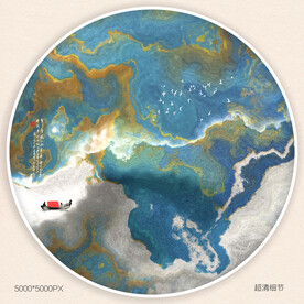 水墨山水装饰画