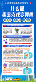 奥密克戎变异毒株知识宣传展架