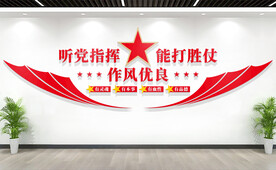 四有军人文化墙