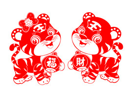 虎年窗花剪纸