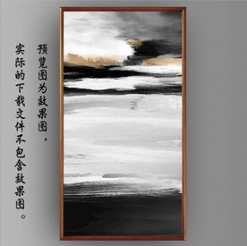 抽象水墨油画装饰画