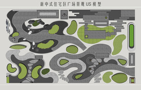 广场铺地景观小品