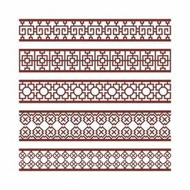 中式矢量雕花花纹