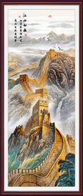 竖幅山水画