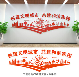 文明创建文化墙