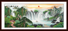 聚宝盆山水画