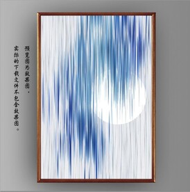 抽象山水明月风景装饰画