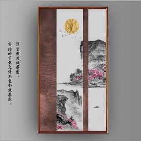 新中式金色山水国画装饰画
