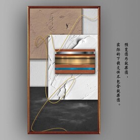 抽象立体几何玄关装饰画