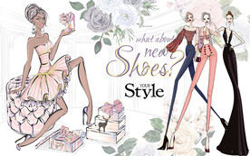 时尚女装店服装背景墙