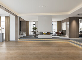 现代轻奢客厅背景墙空场景