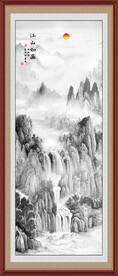 竖幅山水画