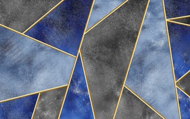 现代几何瓷砖拼花电视背景墙