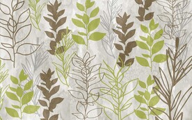 植物叶子现代简约背景墙