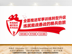 军队训练文化墙