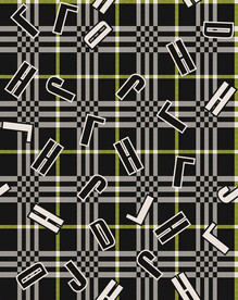 格仔字母数码印花