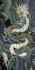 新中式龙浮雕玄关