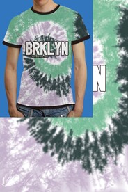 大牌扎染男装印花分层