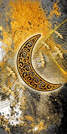 金色月亮装饰画