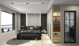 主卧衣柜背景墙