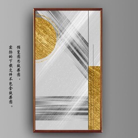 光影抽象金色几何玄关装饰画