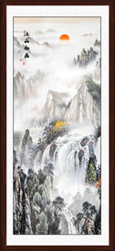 竖幅山水画